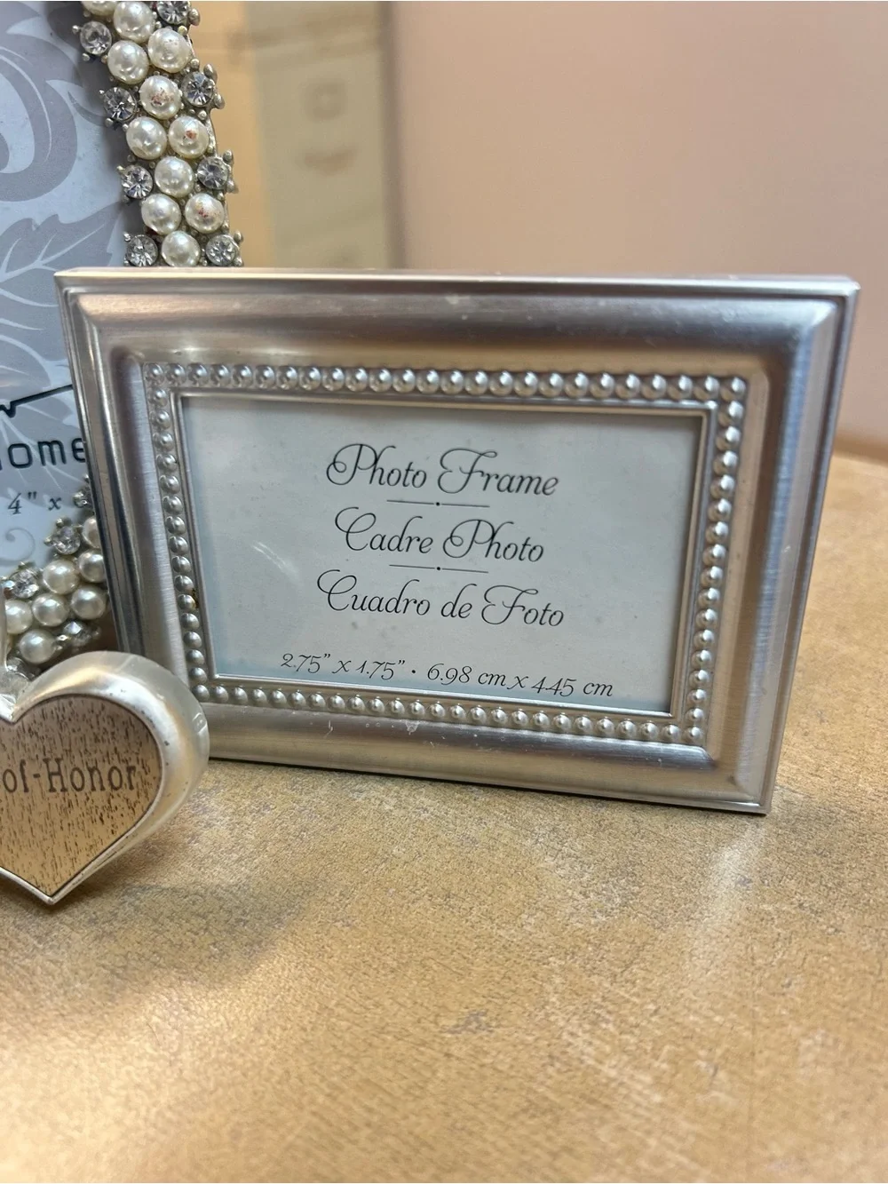 Bundle of 3 Silver Tone Picture Frames- Nicole Miller, Things Remembered
